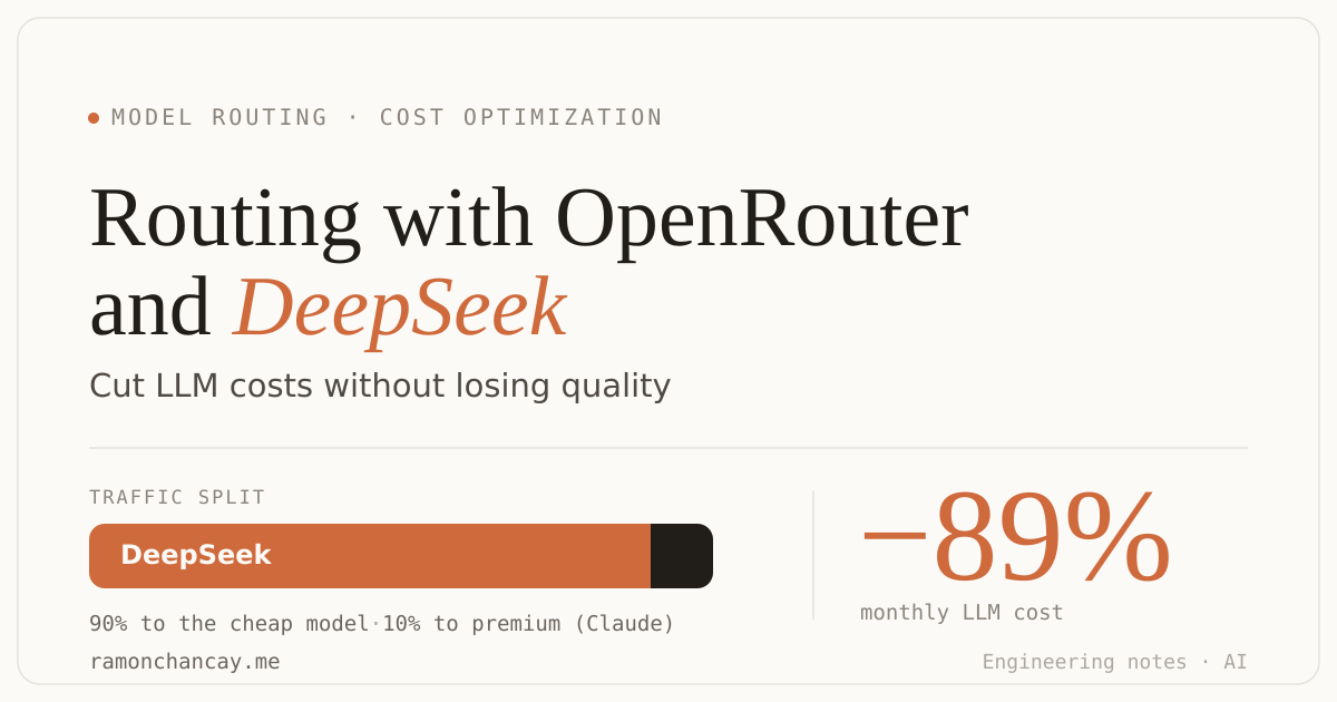 Model routing with OpenRouter and DeepSeek